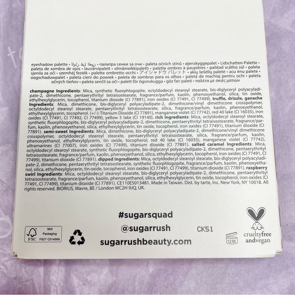 Tarte Sugar Rush Sweet Tarte Cravings Eyeshadow Makeup Palette NWT NIB Full Size - Picture 13 of 13